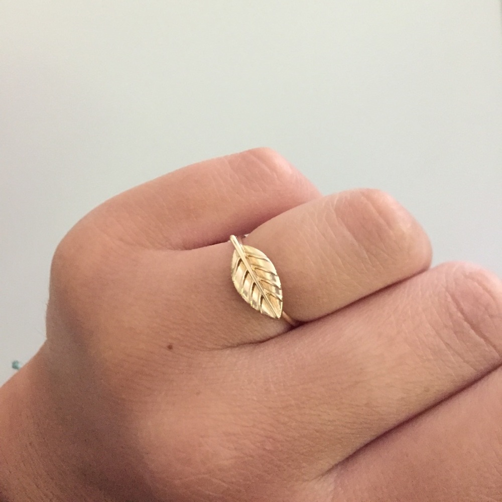 Gold leaf ring